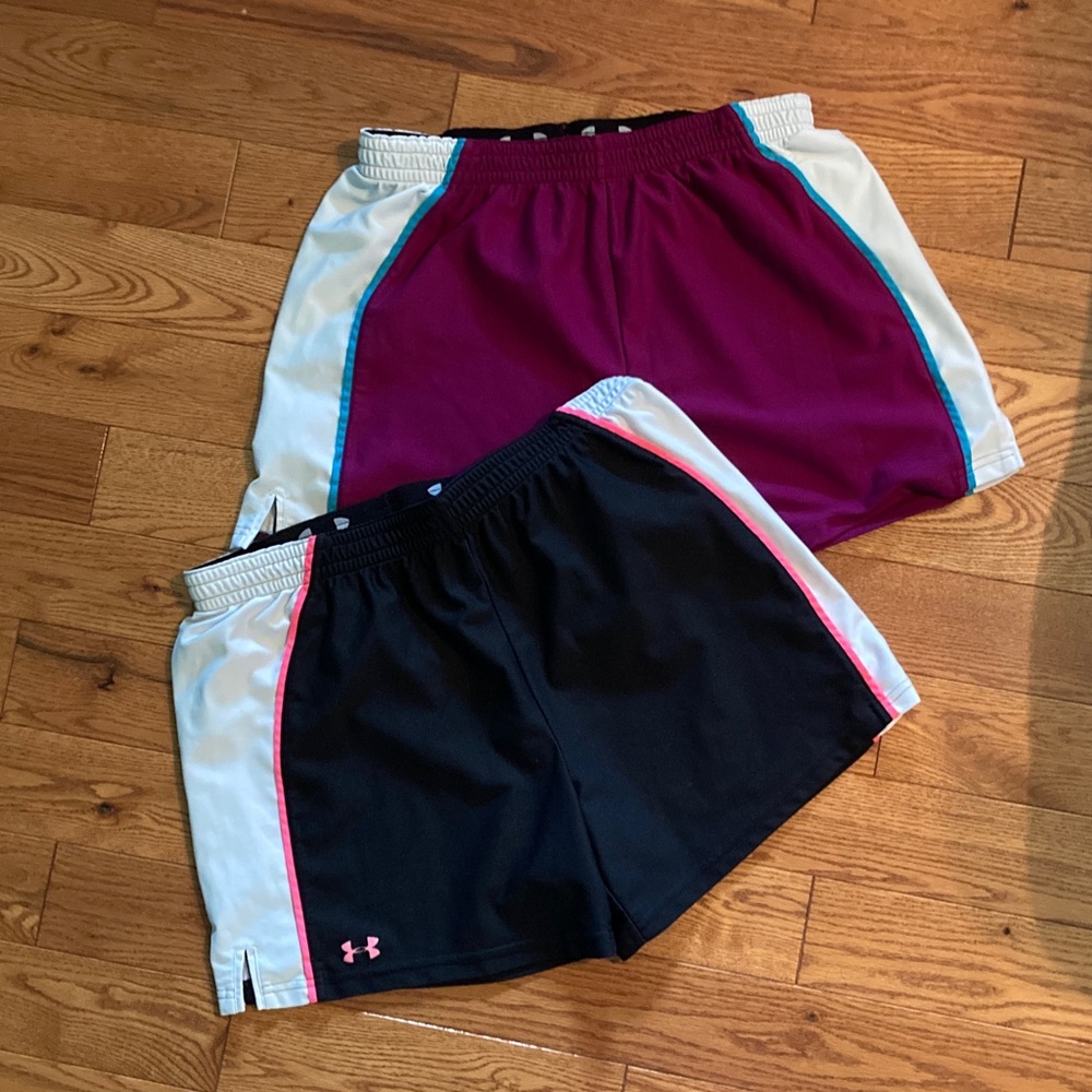 Under Armour Women's Athletic Shorts - Black and Purple